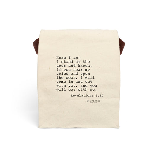 RE:VERSE Canvas Lunch Bag With Strap - Revelation 3:20